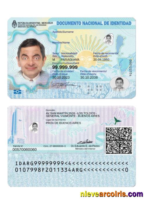 Argentina ID card 2023-present